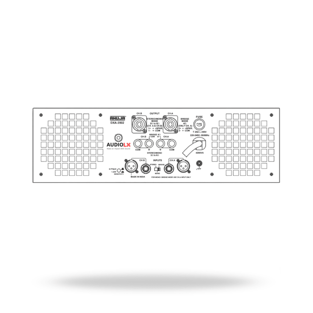 Ahuja DXA-3502 Dual Channel PA Power Amplifier (3500W) - Universal AV Solutions