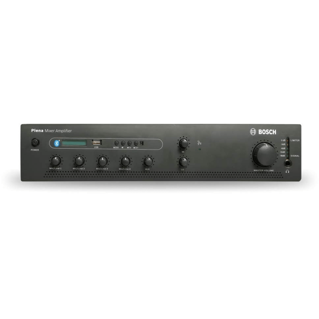 Bosch PA Plena PLE - 1ME120 - 3IN 120 W Mixer amplifier with USB/Bluetooth - Universal AV Solutions