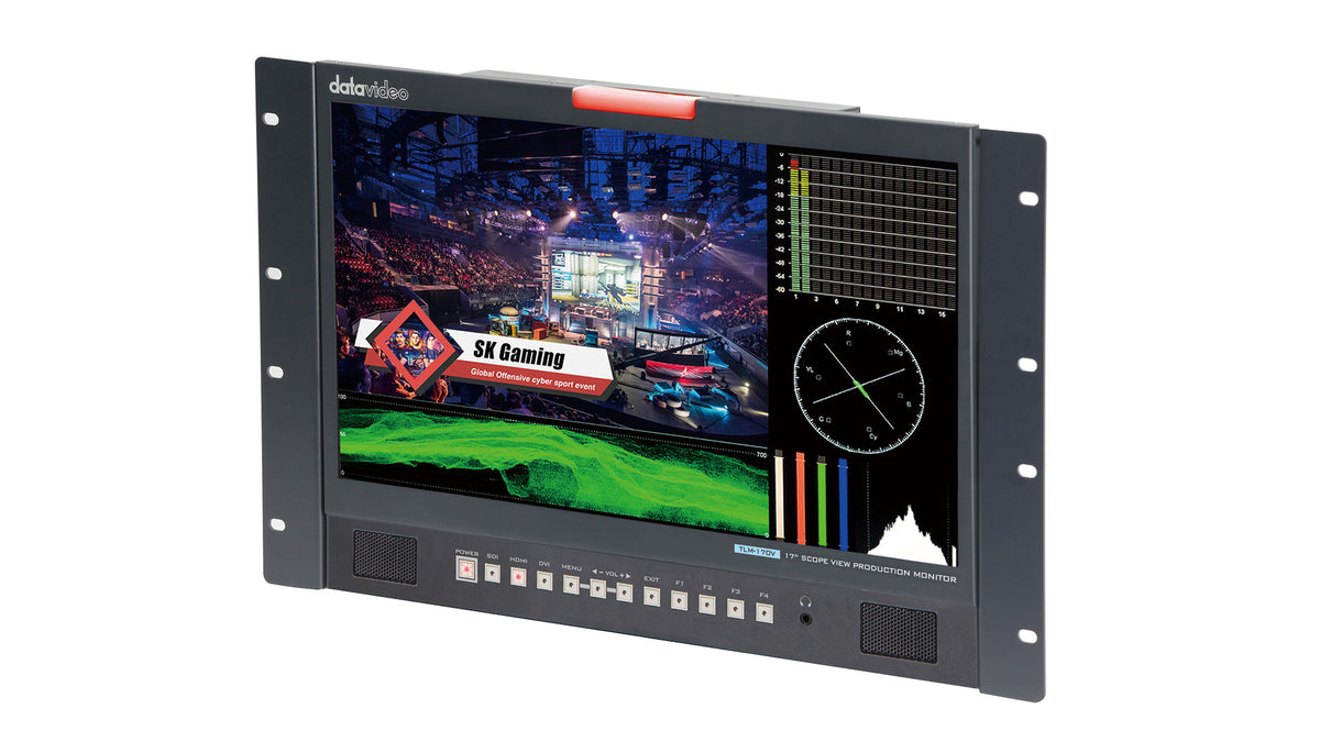 Datavideo TLM-170VR 17.3" ScopeView Production Monitor (7U Rackmount) - view 3