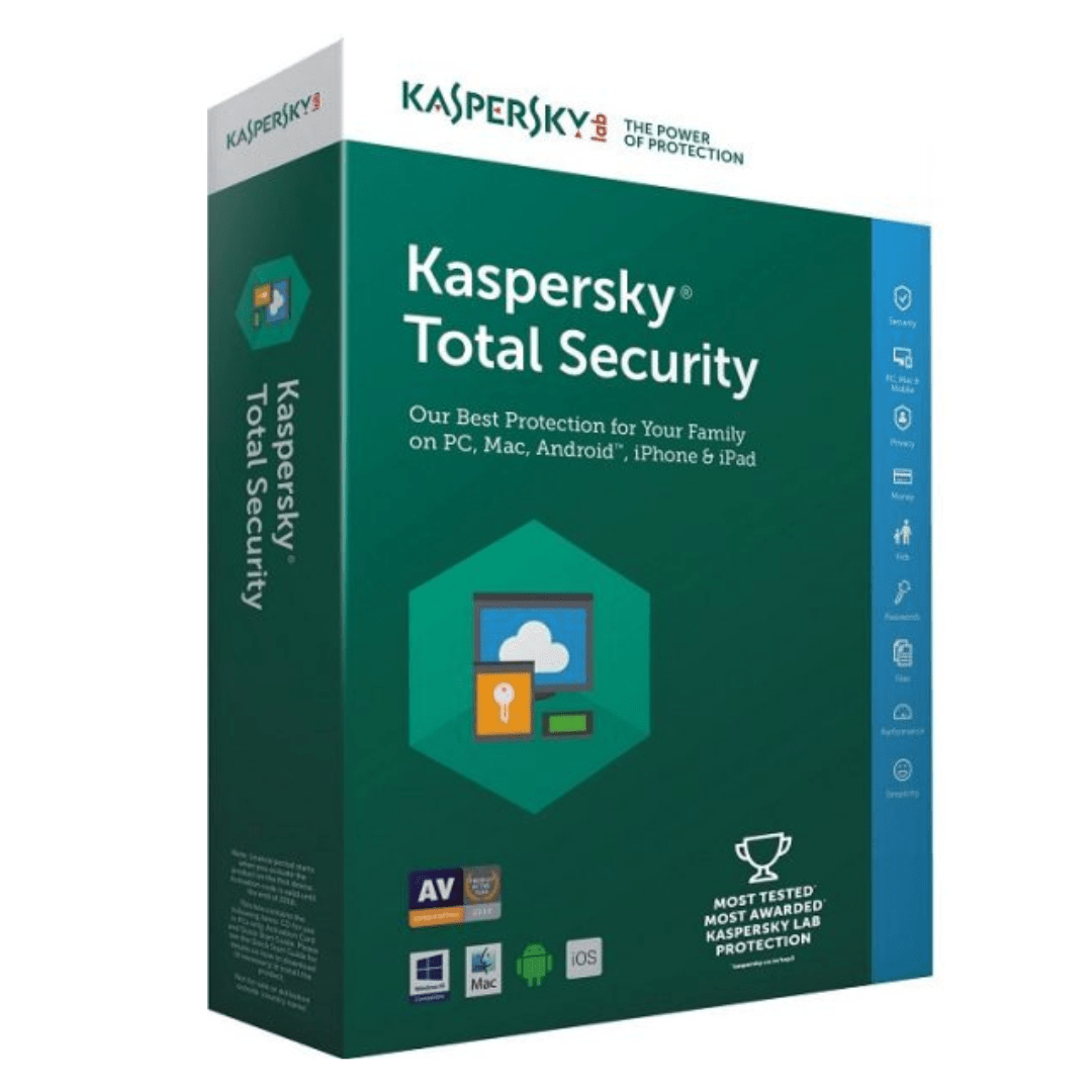 Kaspersky Total Security 1 User – 1 Year(Instant Email Delivery) - Universal AV Solutions