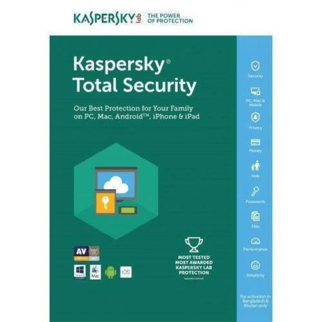 Kaspersky Total Security 1 User 3 Years - Universal AV Solutions