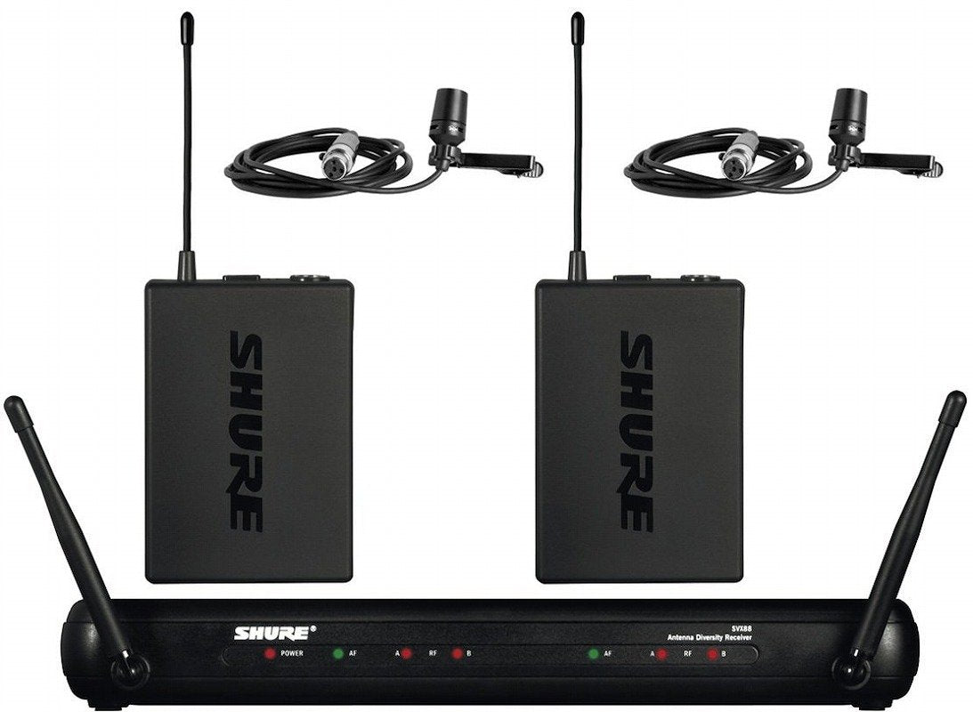 Shure SVX188/CVL Dual Lapel Wireless Microphone System - Universal AV Solutions