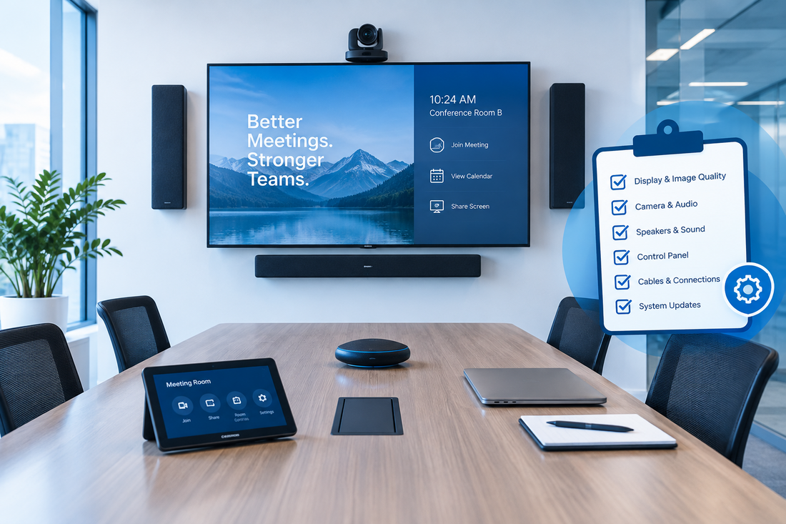 meeting room AV maintenance checklist
