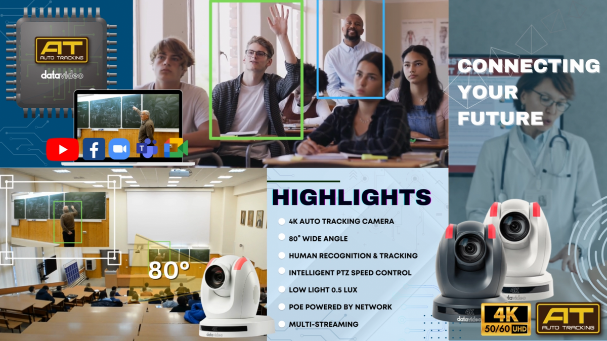 Datavideo PTC-285 4K 12x Tracking PTZ Camera - view 3