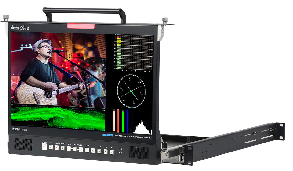 Datavideo TLM-170KM 17.3" 4K Broadcast Monitor (1U Pull-Out) - view 2