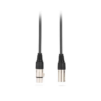 XLR microphone cable with female and male connectors