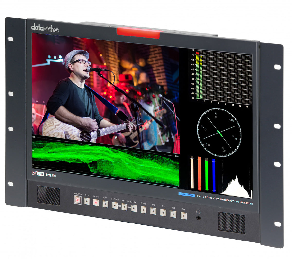 Datavideo TLM-170KR 17.3" 4K Broadcast Monitor (7RU Rackmount) - view 2