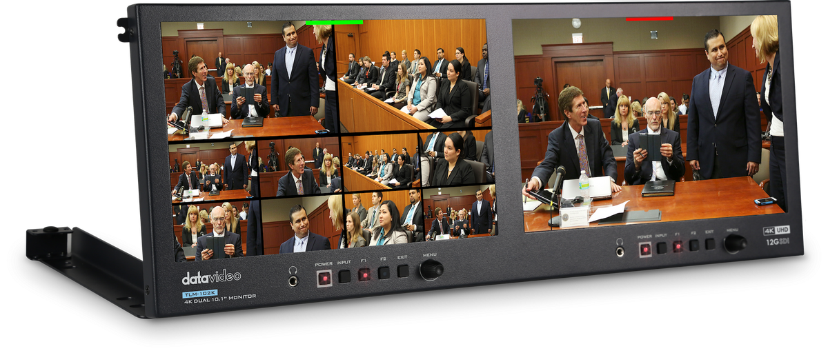 Datavideo TLM-102K Dual 10.1" 12G-SDI/4K-HDMI Monitor