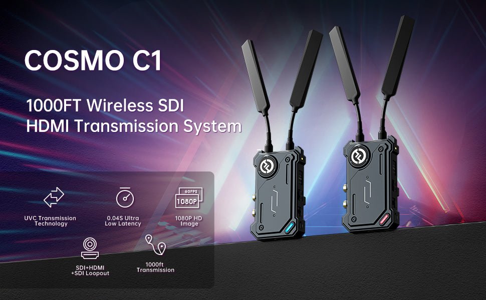 Hollyland Cosmo C1 SDI/HDMI Wireless Video Transmission System - Universal AV Solutions