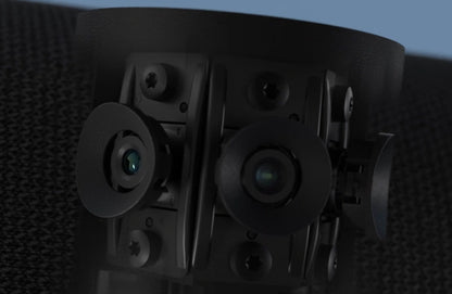 Close-up of the three-camera array on the Jabra PanaCast 50