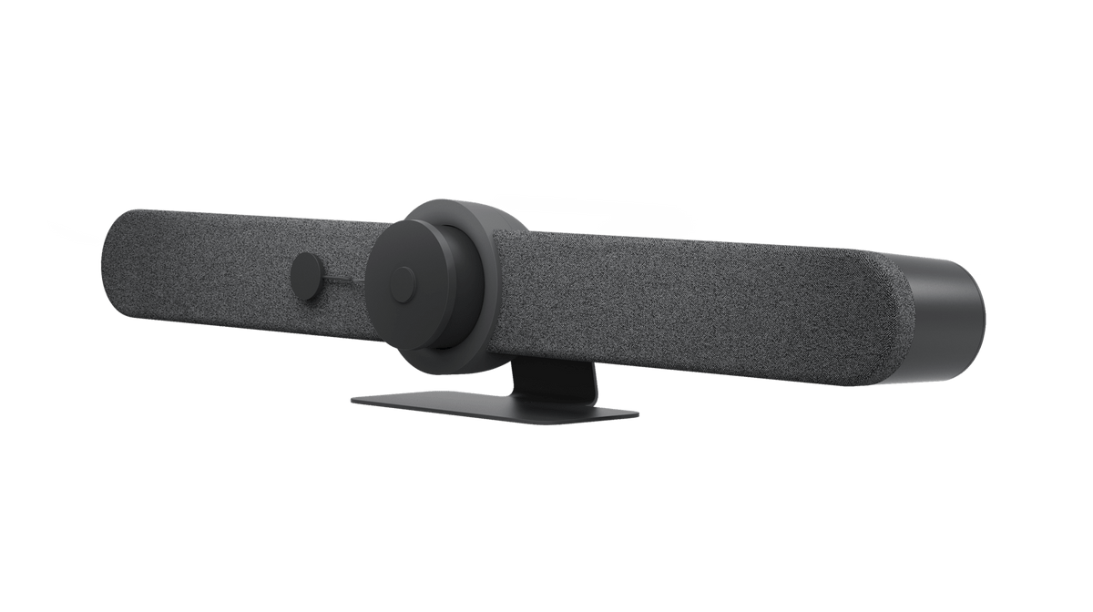 Logitech Rally Bar video conferencing bar, three-quarter angle