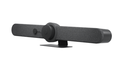 Logitech Rally Bar video conferencing bar, three-quarter angle