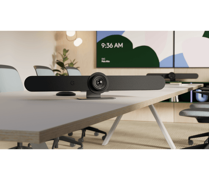 Logitech Rally Bar camera and speaker bar in graphite