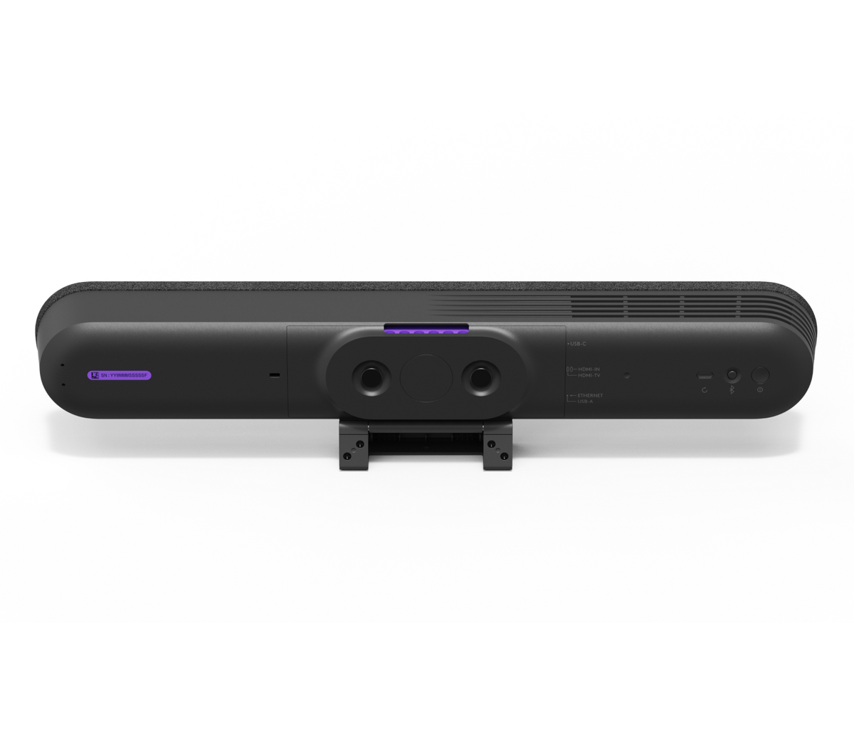 Logitech Rally Bar Huddle rear view showing connection ports