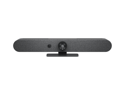 Logitech Rally Bar Mini 4K all-in-one video conferencing bar, front view in graphite