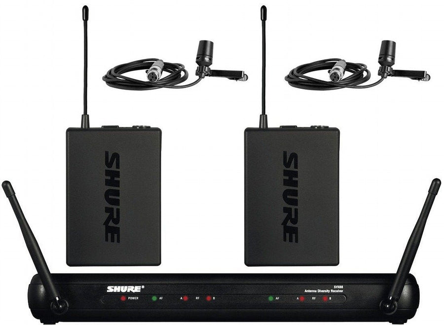 Shure SVX188/CVL dual lapel wireless microphone system - view 1 of 8