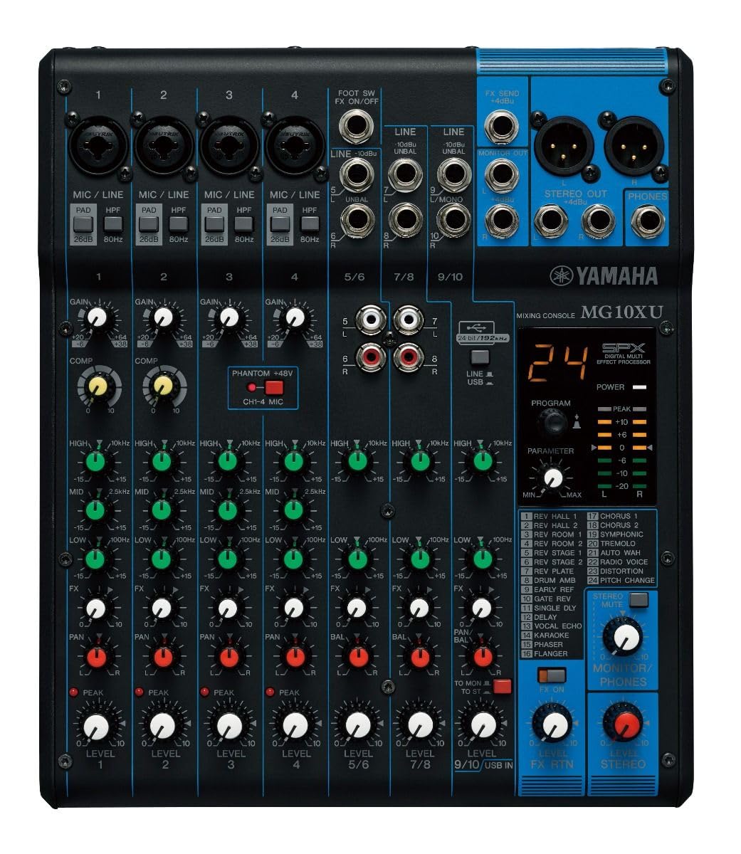 Yamaha 10 Channel Analog Mixer MG10XU - Universal AV Solutions