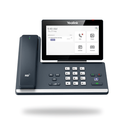 Yealink MP58-WH E2 executive Teams phone with Bluetooth handset, front view